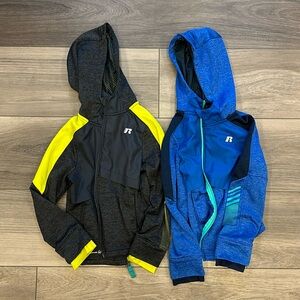 Two Boys Russell zip up hoodies